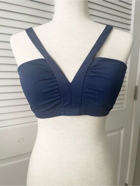 Boden Corsica Navy V-neck Padded Bikini Swim Top Women’s Size 10